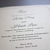 Monogram Wedding Invitation, Thermography