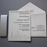 NYC Skyline, Metallic Silver