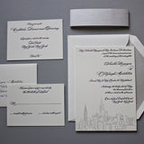 NYC Skyline, Metallic Silver