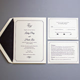 Monogram Wedding Invitation, Thermography