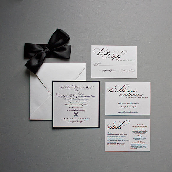 Script Wedding Invitation, Thermography