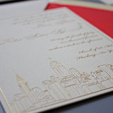 NYC Skyline, Metallic Gold