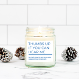 Personalized Thumbs Up Soy Candle