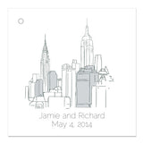 ny city skyline favor tag