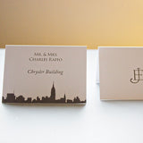 New York City skyline escort cards