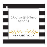 preppy stripe favor tag