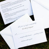 Silver and Gold Wedding Invitation, Thermography