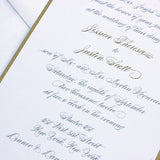 Silver and Gold Wedding Invitation, Thermography