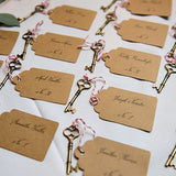 Vintage Skeleton Key Tag Escort or Place Card